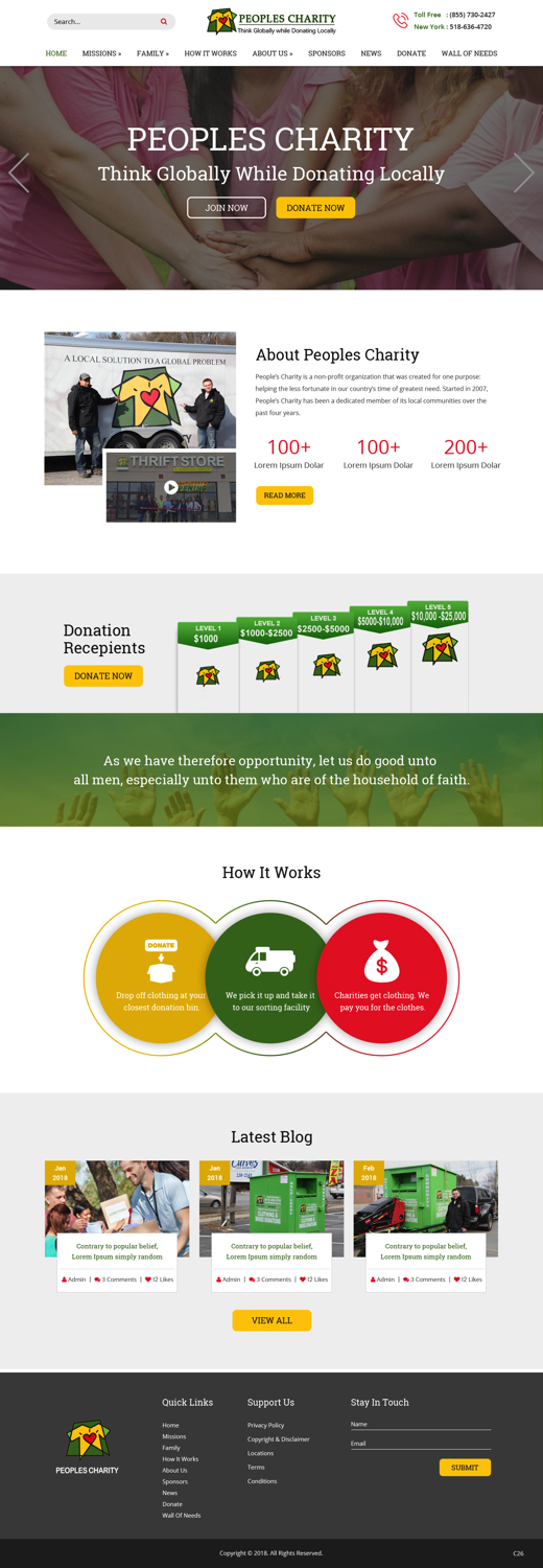 Web Design par pb pour Peoples Charity | Design #18080107