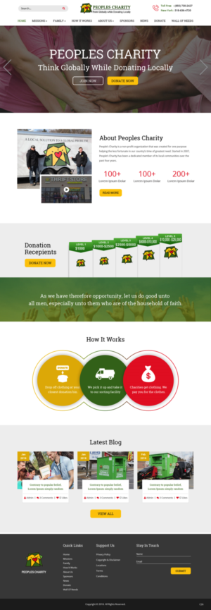 Web Design by pb for Peoples Charity | Design: #18080107