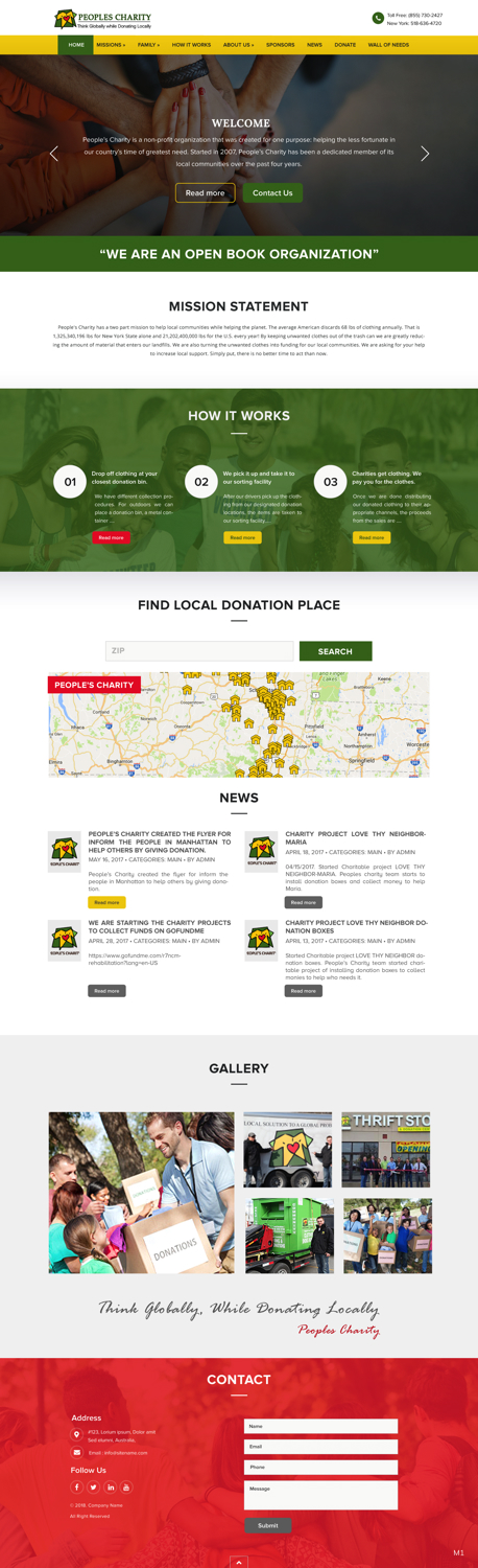 Web Design par pb pour Peoples Charity | Design #18080109