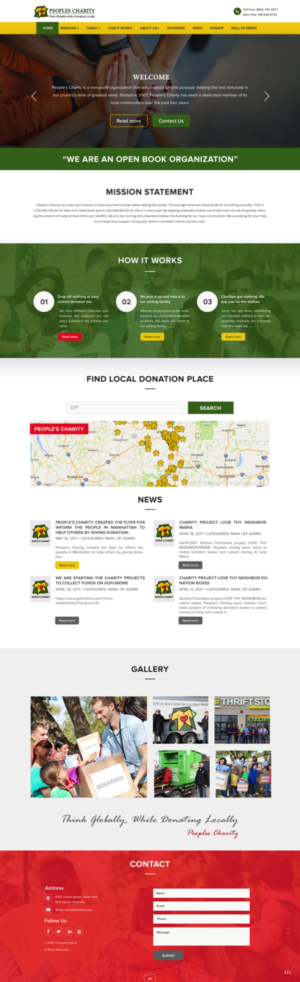 Web Design by pb for Peoples Charity | Design: #18080109