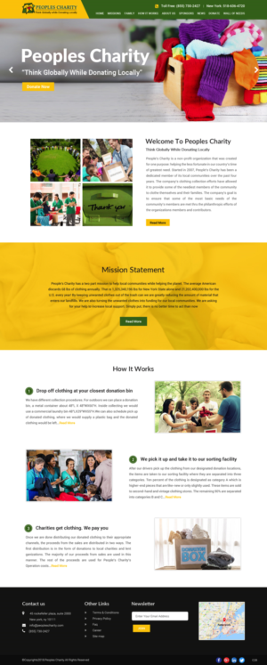Web Design by pb for Peoples Charity | Design: #18080110