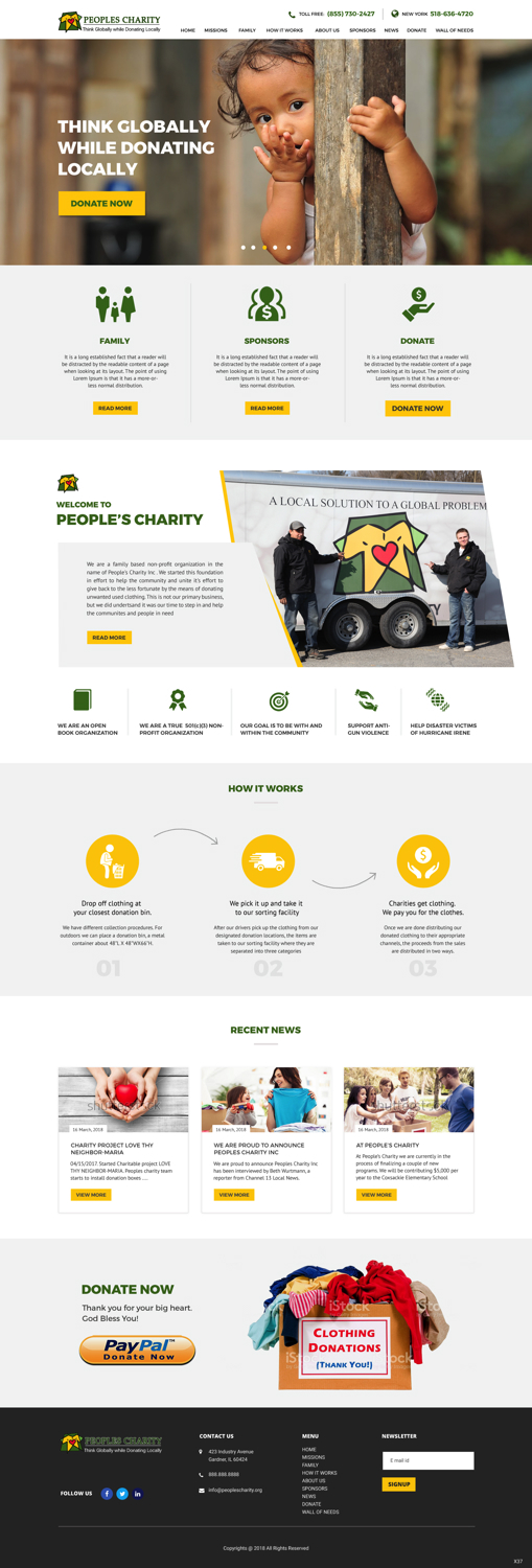 Web Design par pb pour Peoples Charity | Design #18080117