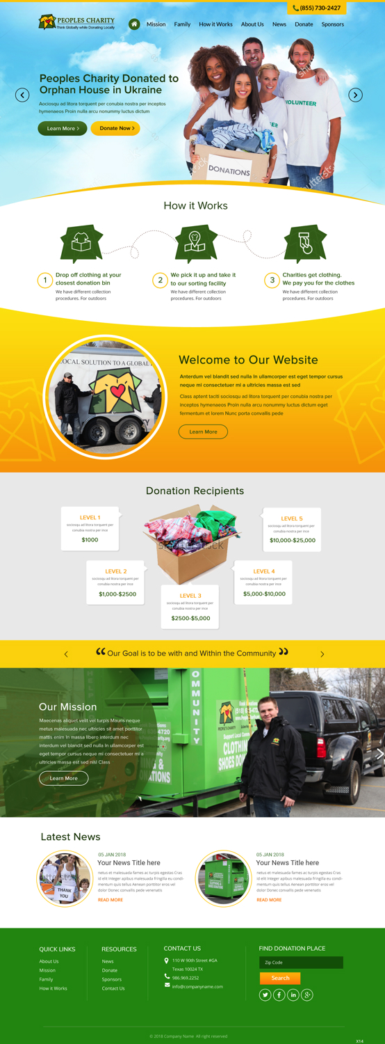 Web Design by pb for Peoples Charity | Design: #18080118