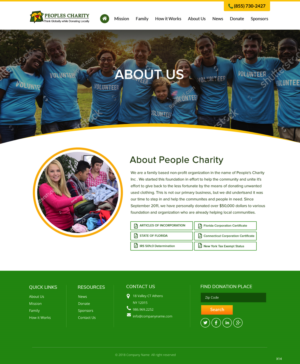Web Design by pb for Peoples Charity | Design: #18234862