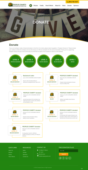 Web Design by pb for Peoples Charity | Design: #18246303