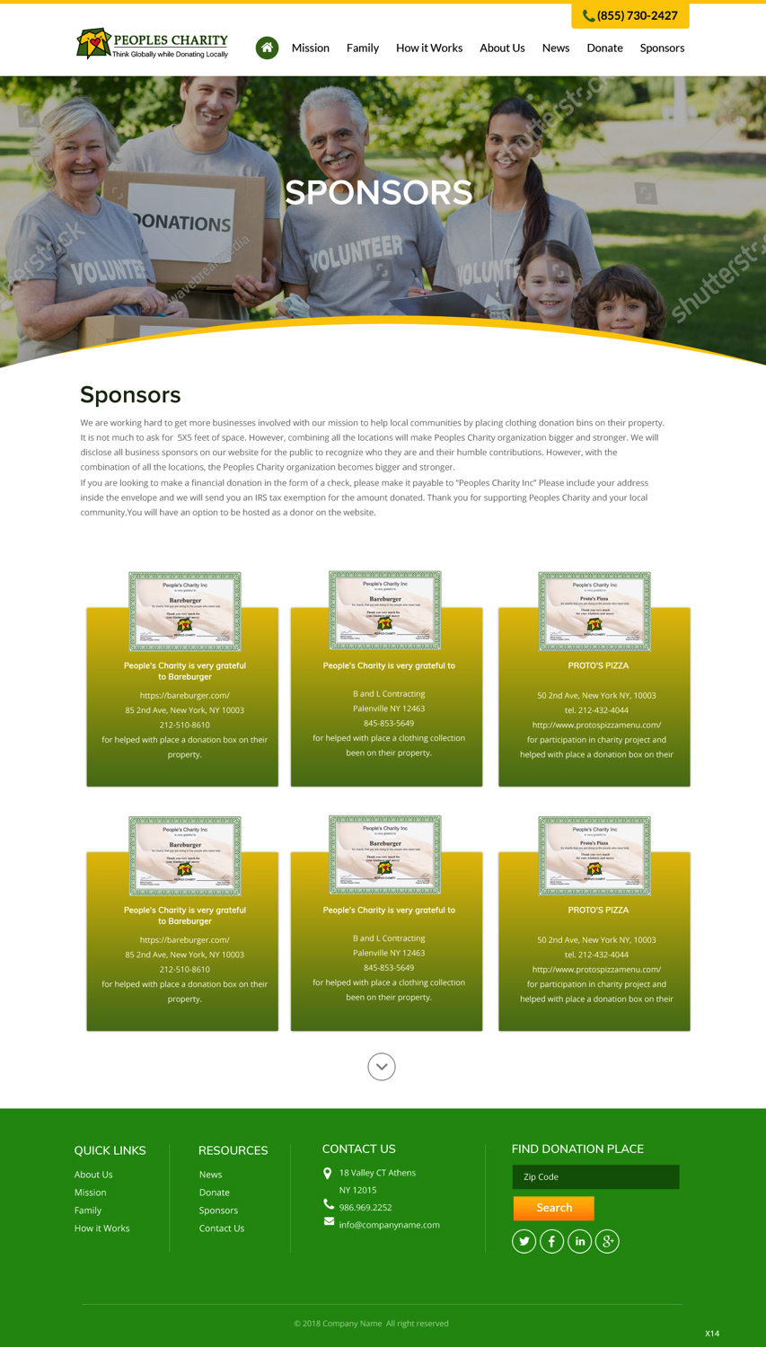 Web Design by pb for Peoples Charity | Design #18246307