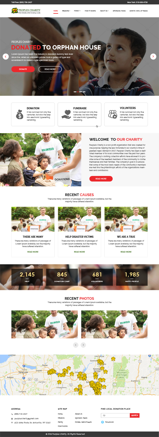 Web-Design von Sujit Banerjee für Peoples Charity | Design #18085565