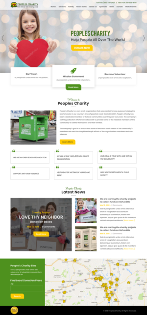 Web Design par Sujit Banerjee pour Peoples Charity | Design : #18103049