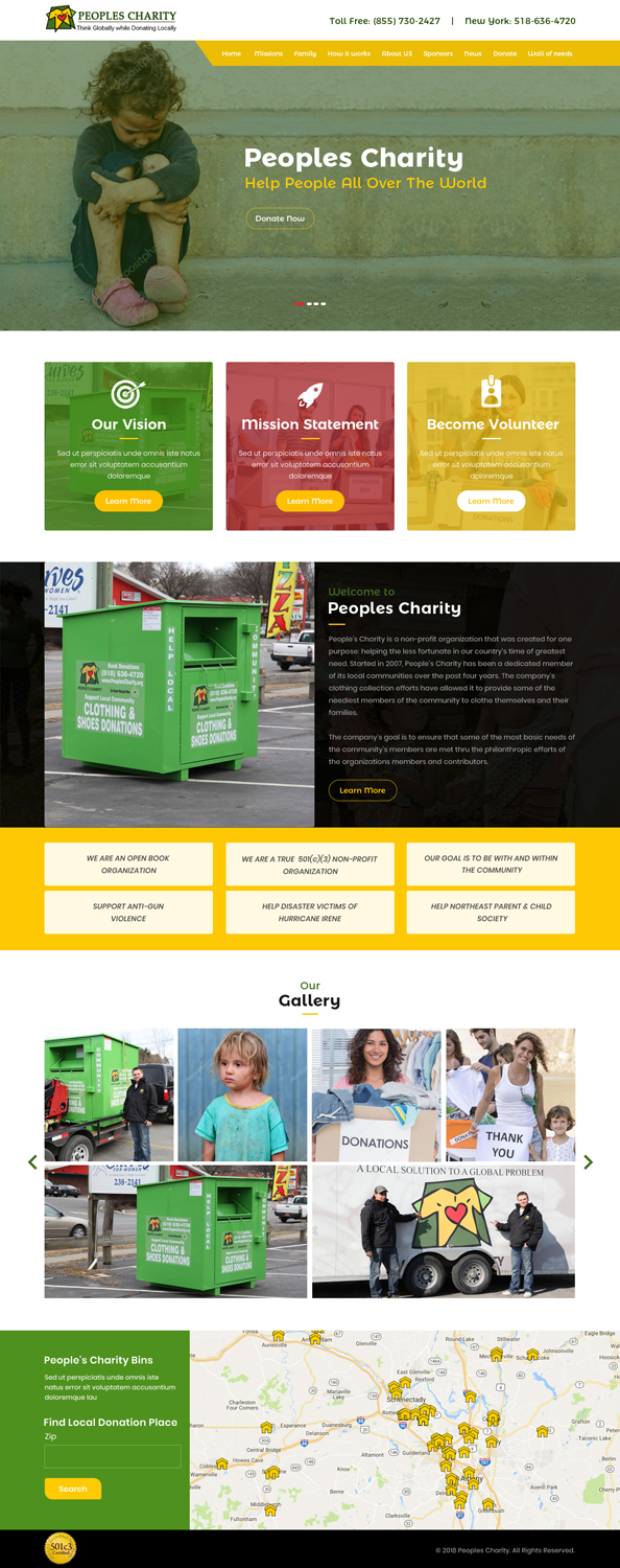 Web Design by Sujit Banerjee for Peoples Charity | Design #18103050