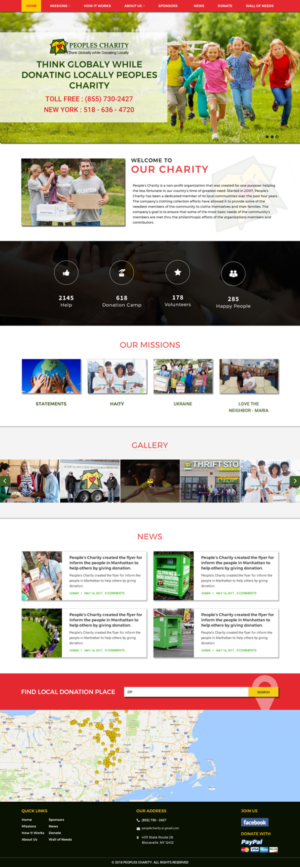 Web Design par Sujit Banerjee pour Peoples Charity | Design : #18103319