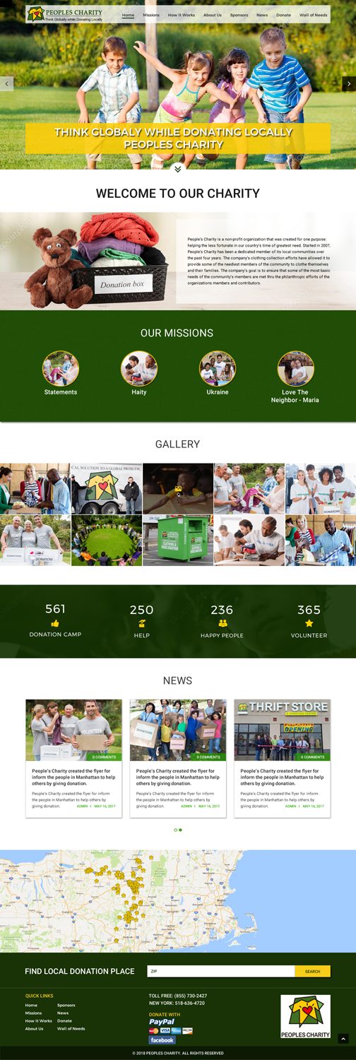 Web Design by Sujit Banerjee for Peoples Charity | Design #18103320