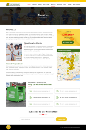 Web Design par Sujit Banerjee pour Peoples Charity | Design : #18113461
