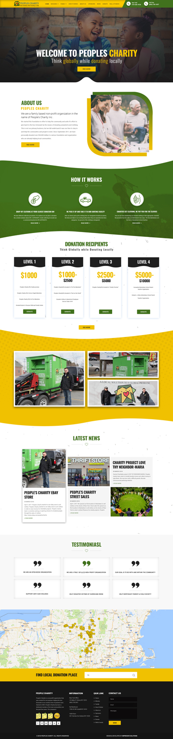 Web Design par Impressive Sol pour Peoples Charity | Design #18085452