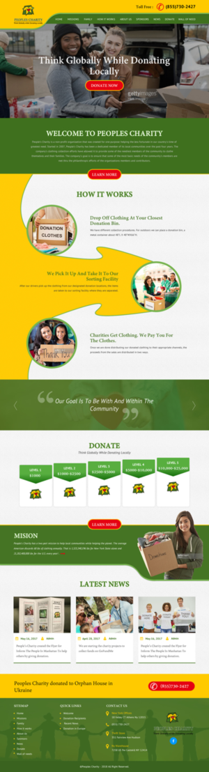 Web Design par rightway pour Peoples Charity | Design : #18081421