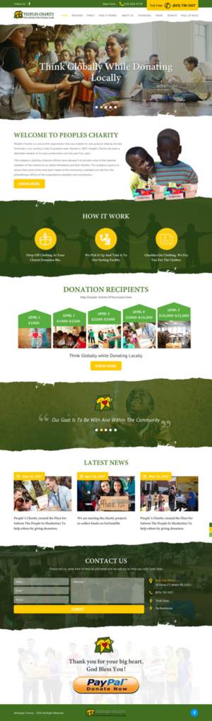 Web Design par rightway pour Peoples Charity | Design : #18081422