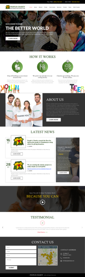 Web Design par rightway pour Peoples Charity | Design : #18081423