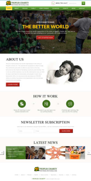 Web Design par rightway pour Peoples Charity | Design : #18081425