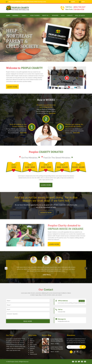 Web Design par rightway pour Peoples Charity | Design : #18081430