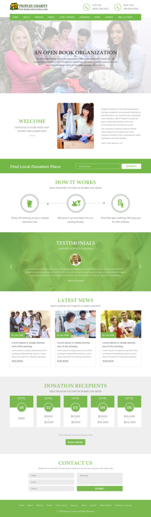 Web Design par rightway pour Peoples Charity | Design : #18081431