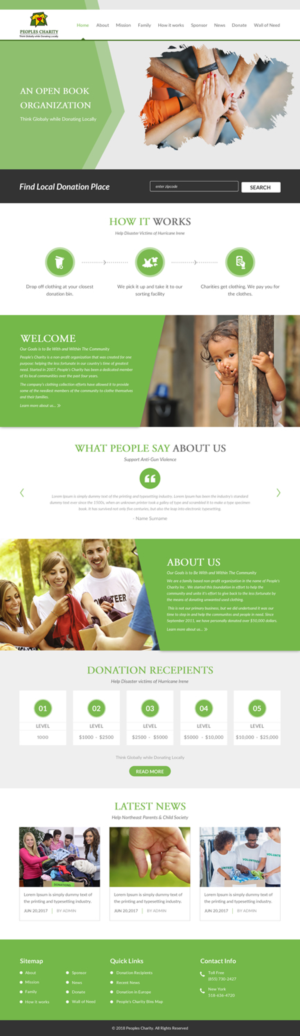 Web Design par rightway pour Peoples Charity | Design : #18081432