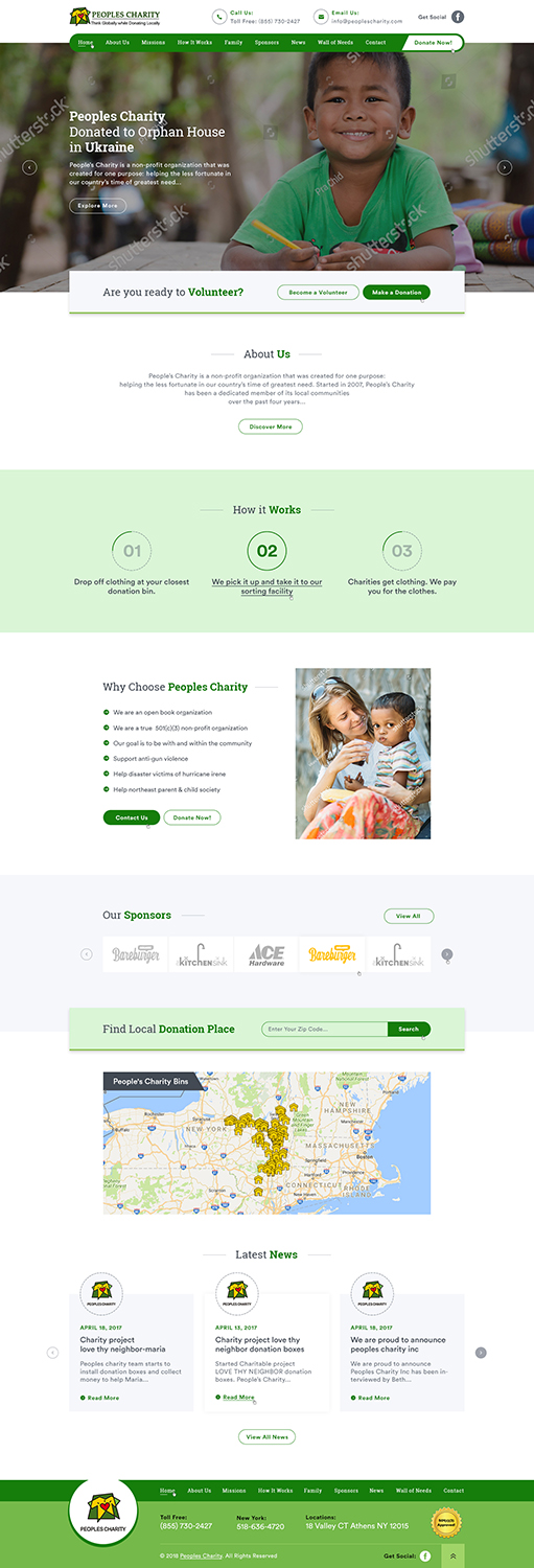 Web Design by Ved Web Services for Peoples Charity | Design #18080756