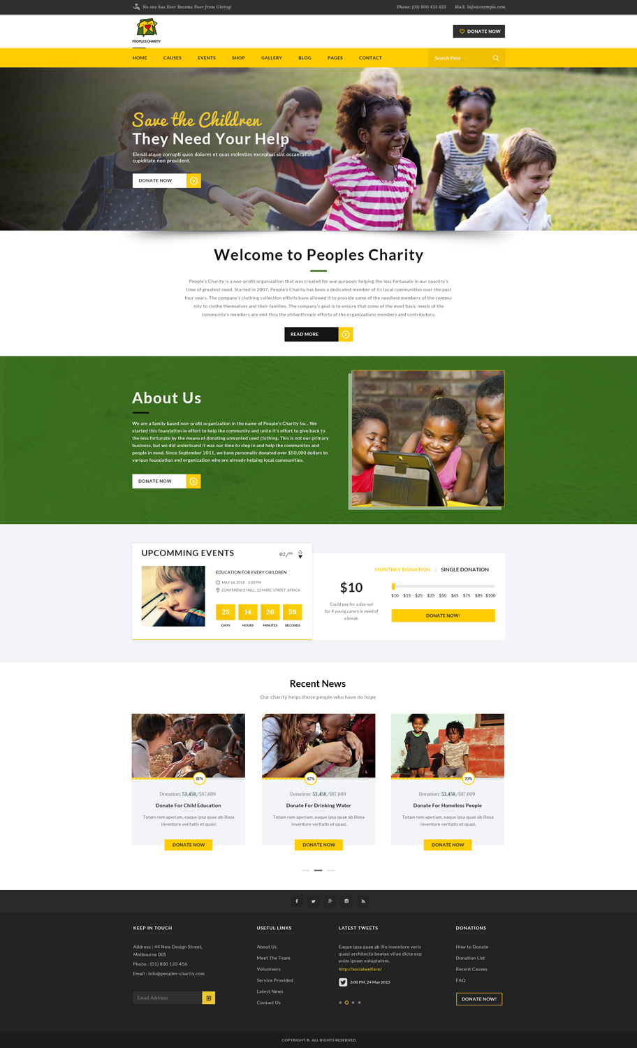 Web Design by Kingdom Vision for Peoples Charity | Design #18134470