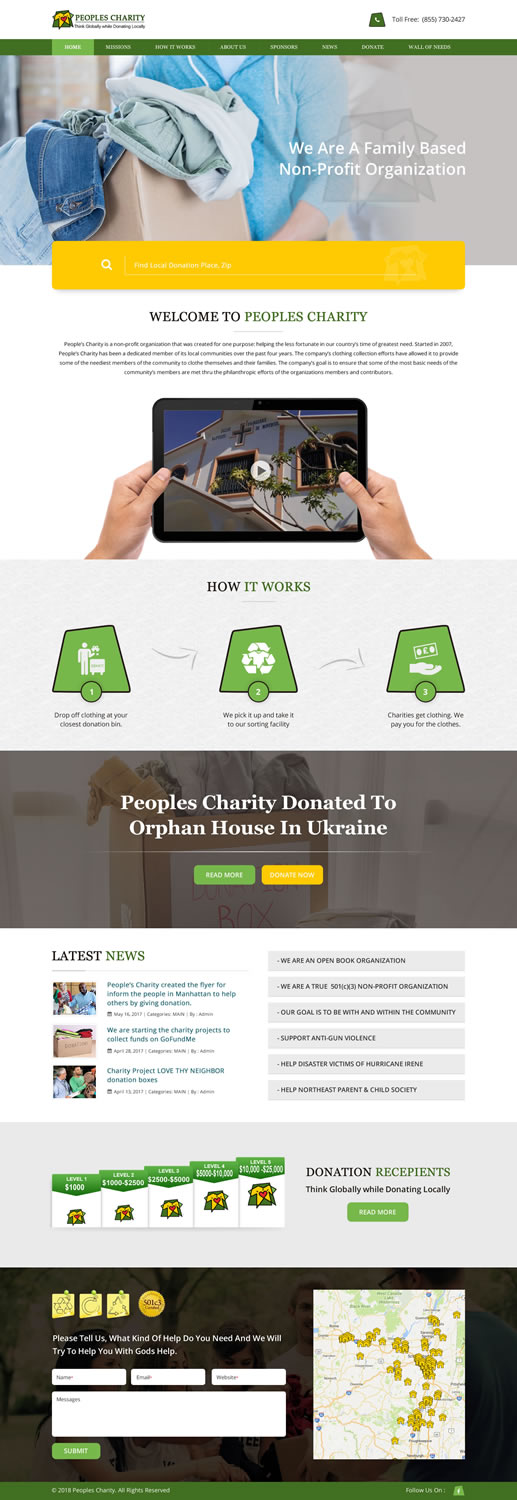 Web-Design von pnfnetworkz für Peoples Charity | Design #18126391