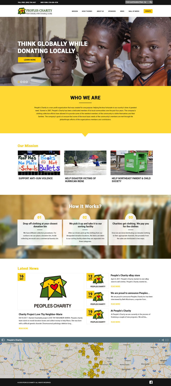 Web Design by jasminenpy for Peoples Charity | Design #18159629