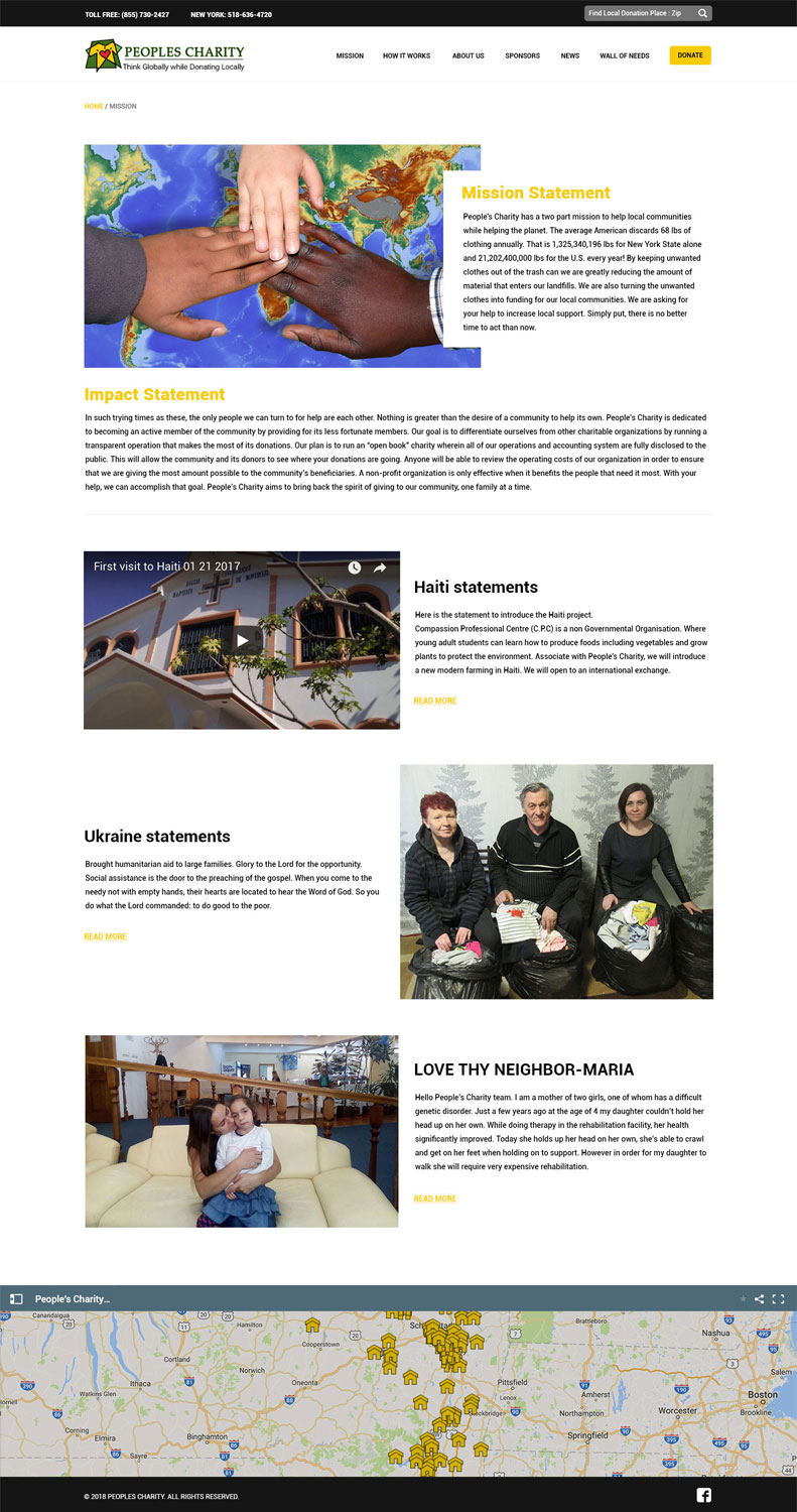 Web Design by jasminenpy for Peoples Charity | Design #18159644