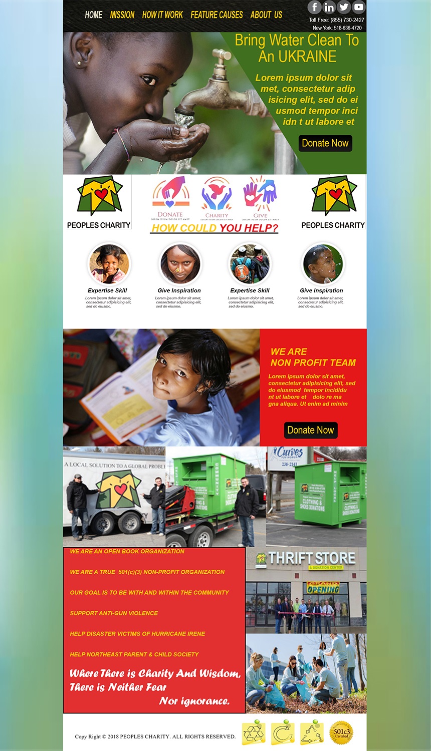 Web-Design von rafay bakhtiar für Peoples Charity | Design #18163885