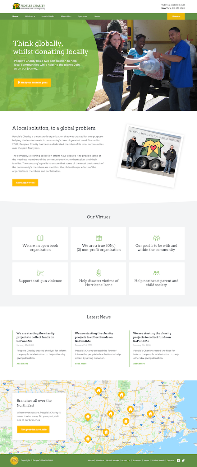 Web Design by Scott Broughton for Peoples Charity | Design #18164638
