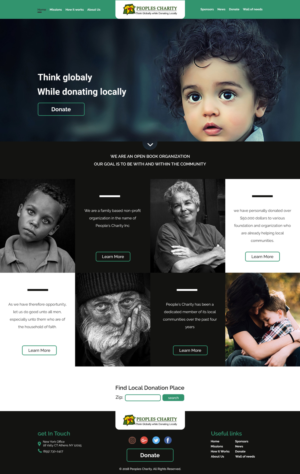 Web Design par maxz pour Peoples Charity | Design : #18113033