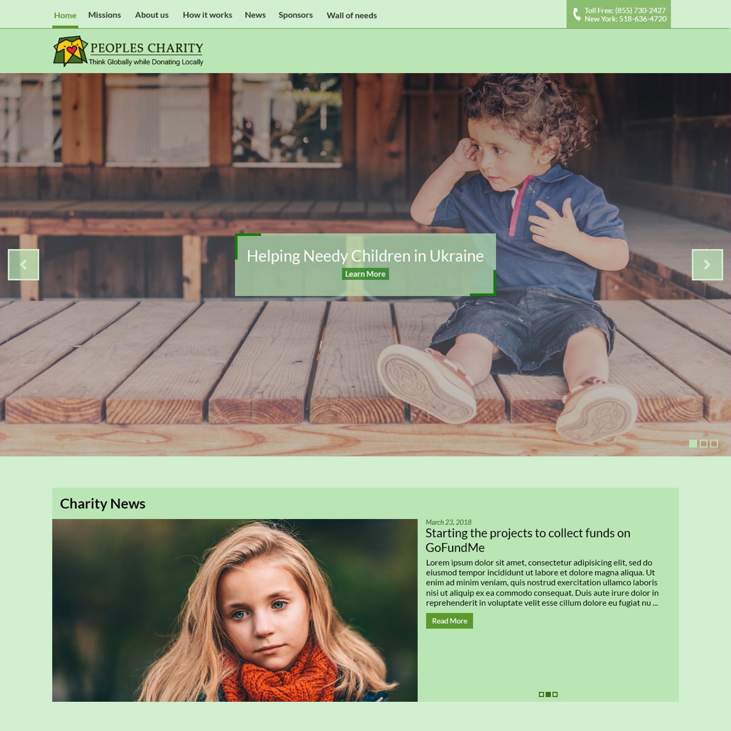 Web Design by Dina Web for Peoples Charity | Design #18162475