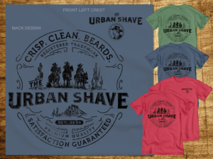 The Urban Shave barbershop Summer t shirt logo | Design de T-shirt par CoffeeBreak88