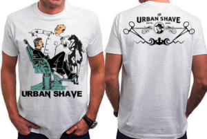 The Urban Shave barbershop Summer t shirt logo | Diseño de Camiseta por creative gravity