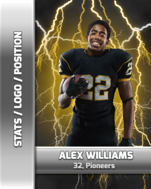 Youth Sports Photo Template - Lightning | Graphic Design by Tejas_G
