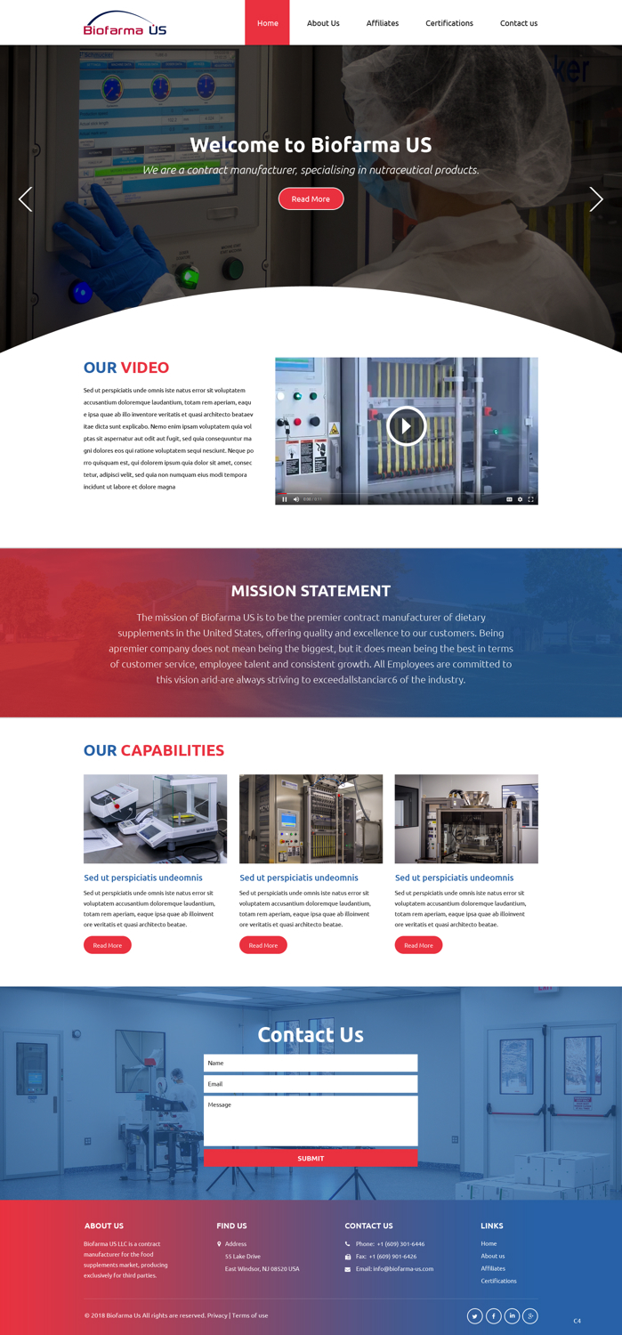 Web Design par pb pour Biofarma - US, LLC | Design #18105032