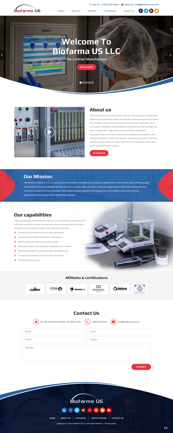 Web Design by pb for Biofarma - US, LLC | Design #18105033