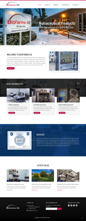 Web Design by pb for Biofarma - US, LLC | Design: #18105034
