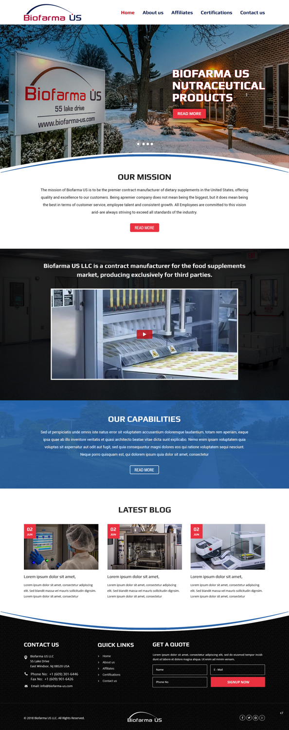 Diseño Web por pb para Biofarma - US, LLC | Diseño #18105042