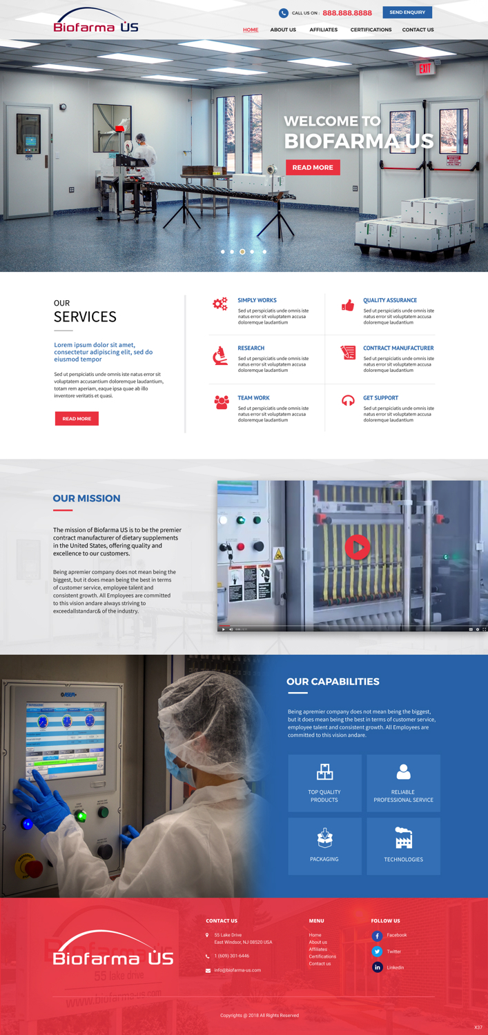 Web Design by pb for Biofarma - US, LLC | Design #18105047