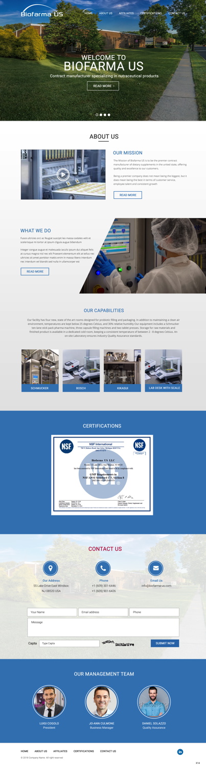 Web Design par pb pour Biofarma - US, LLC | Design #18409973