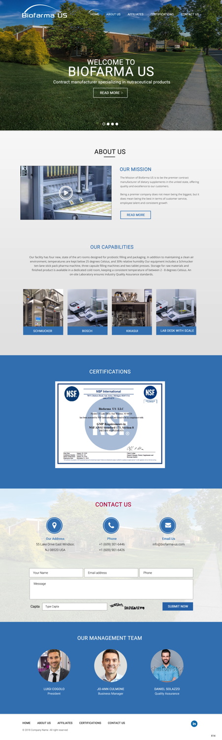 Web Design by pb for Biofarma - US, LLC | Design #18413734