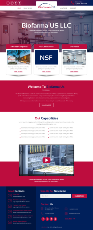 Web Design by rightway for Biofarma - US, LLC | Design: #18118878