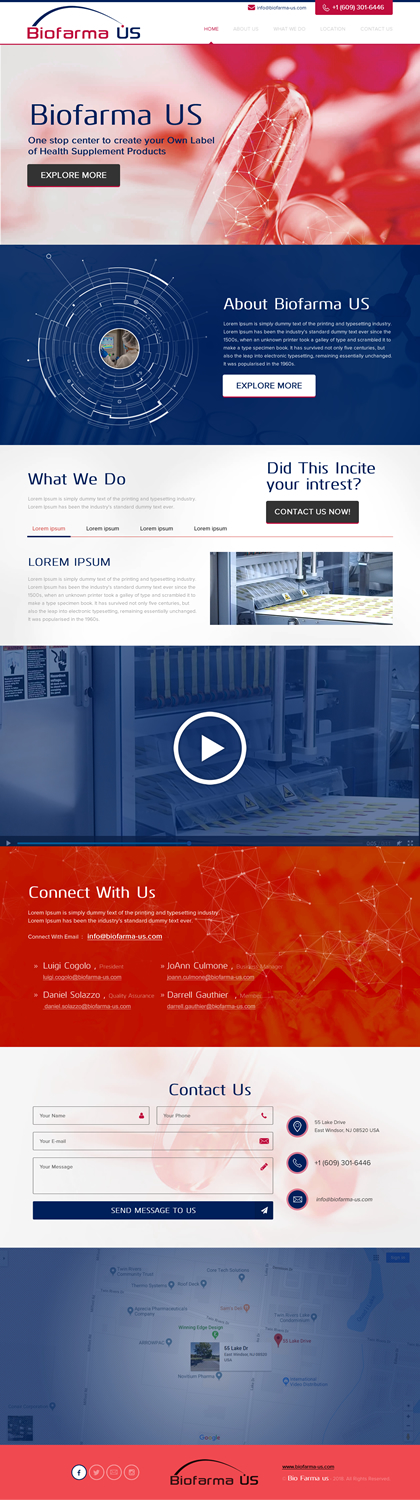Web Design by rightway for Biofarma - US, LLC | Design #18118879