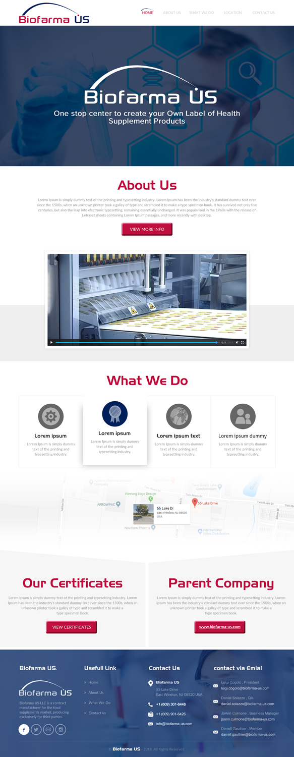 Web Design par rightway pour Biofarma - US, LLC | Design #18118880