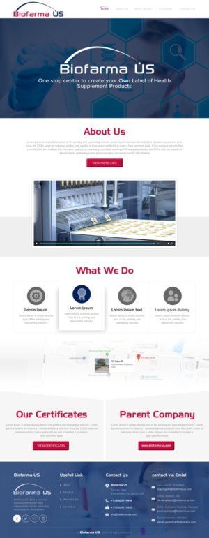 Web Design by rightway for Biofarma - US, LLC | Design: #18118880