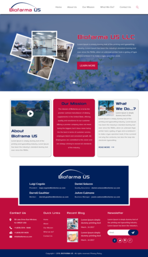 Web Design by rightway for Biofarma - US, LLC | Design: #18118886