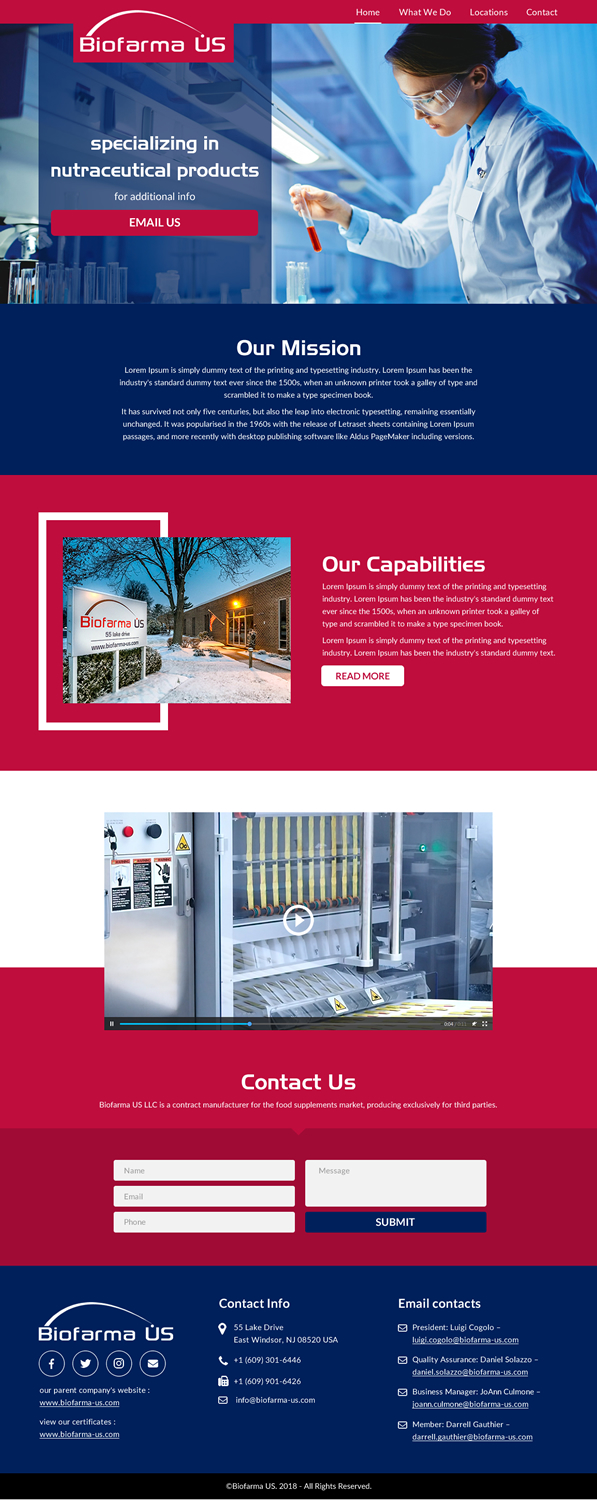 Web Design par rightway pour Biofarma - US, LLC | Design #18118888