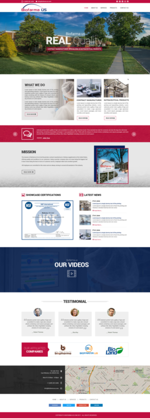 Web Design by Dream Logo Design for Biofarma - US, LLC | Design #18147312